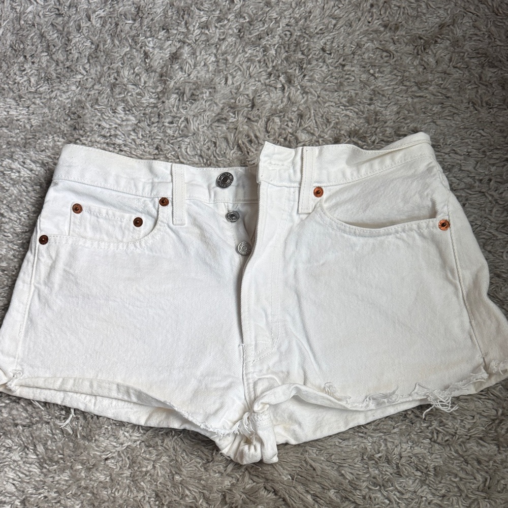 White Denim Women Shorts